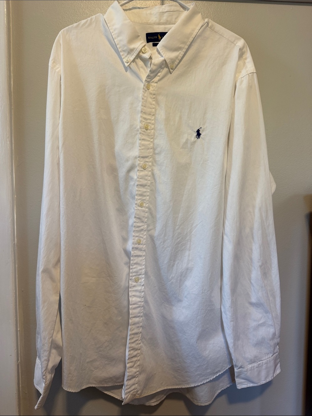 Ralph Lauren White Slim Fit Dress Shirt - XXL